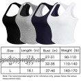 Hollhoff 4 Pieces Crop Tank Tops for Women Basic Sleeveless Racerback Top Vest