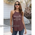 IRISGOD Womens High Neck Tank Tops Summer Graphic Mamacita Sleeveless Drinking Shirts Tees