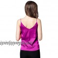 Miqieer Basic Women's Silk Tank Top Ladies V-Neck Camisole Silky Loose Sleeveless Blouse Satin Tank Shirt