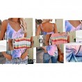 SAUKOLE Womens Sleeveless Adjustable Spaghetti Strap Shirts Blouses V Neck Printed Cute Summer Loose Casual Tank Tops