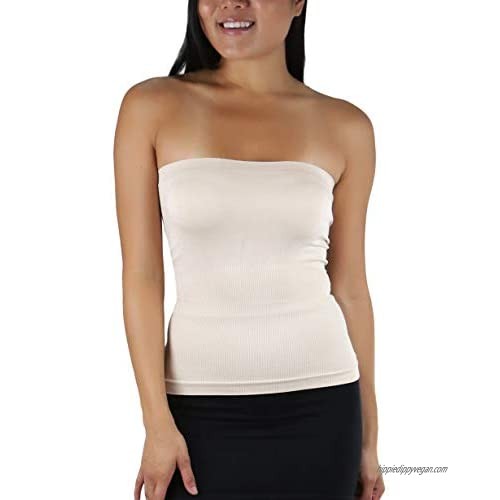 ToBeInStyle Seamless Layering Tube Top with Built-in Shelf Bra