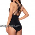 CLUCI Tummy Control Swimsuits for Women One Piece Ruched Swimming Bathing Suits Deep V Neck Sexy Plunge Swimwear Monokini