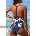 CUPSHE Women's One Piece Swimsuit V Neck Floral Print Bathing Suit