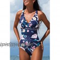 CUPSHE Women's One Piece Swimsuit V Neck Floral Print Bathing Suit