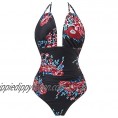 I2CRAZY Womens One Piece Swimsuits Tummy Control Swimwear Backless Deep V Neck Halter Monokini Bathing Suits