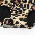 MOOSLOVER Women Leopard Tummy Control One Piece Swimsuits High Neck Monokini Bathing Suits