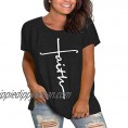 Beocut Plus Size Faith Tshirts Women Graphic Tee Christian Shirts Short Sleeve Summer Tunic Tops