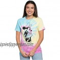 Disney Womens T-Shirt Minnie Mouse Print 100% Cotton Tie Dye