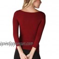NIKIBIKI Women Seamless 3/4 Sleeve Scoop Neck Top  Made in U.S.A  One Size