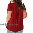 ROSRISS Womens Plus-Size Tops Summer Lace T Shirts Pleated Tunics XL-4XL