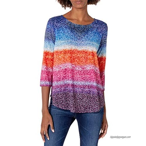 Ruby Rd. Women's Sunset Medallion Printed Top