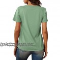 Women Short Sleeve Tee Tops Crew Neck Loose Fit Cute Hole Tunic Tops for Women Summer Blouse T-Shirt