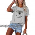 Zicotour Women Kind T Shirts Cute Graphic Blessed Shirt Funny Inspirational Teacher Fall Tees Tops