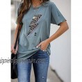 AlvaQ Womens Summer Loose Crewneck Short Sleeve Tops Graphic Print Shirts S-XXL