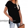 BESFLY Womens Summer Tops Tunic Top for Women to Wear with Leggings Women T Shirts Short Sleeve Crewneck Tees