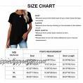 BESFLY Womens Summer Tops Tunic Top for Women to Wear with Leggings Women T Shirts Short Sleeve Crewneck Tees