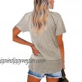 MEROKEETY Womens Summer Tops  Short Sleeve T Shirts Casual Crew Neck Color Block Tee Blouses