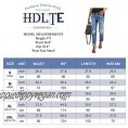 HDLTE Women Ripped Jeans Loose Distressed Boyfriends Jeans Frayed Ankle Skinny Denim Pants Knees Hole Trousers