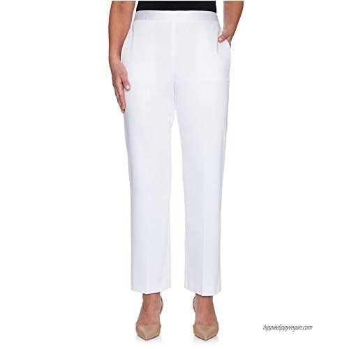 Alfred Dunner Women's Charleston Solid Pants - Short Length