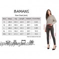Bamans Women's Faux Leather Pants  Skinny Stretch Pants with Pockets  Work Casual Pants for Women