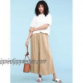 Lock and Love Women's Washed Linen Casual Loose Wide Leg Pants Pocket Pant with Draw String