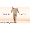 nqgsntc Women Casual Sequin Sparkle Glitter High Waist Pencil Pants Trousers Clubwear